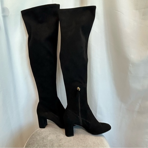 NINE West black faux suede over the knee high heel boots Sz 8.5 - Picture 10 of 10